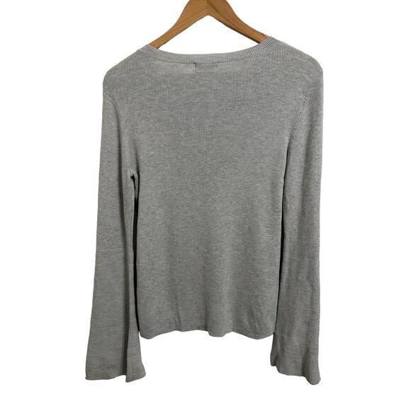 Halogen Gray Light Heather Pullover Sweater Bell Sleeve Small‎ NEW - Picture 6 of 6
